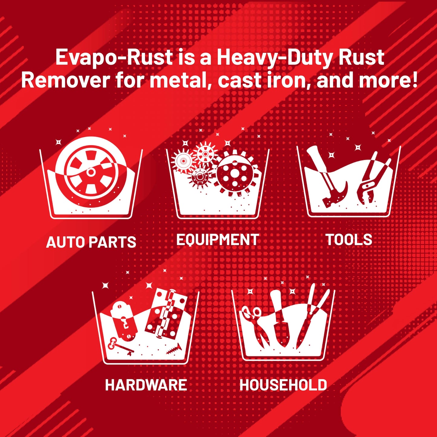 Evapo-Rust ER012 Heavy Duty – 128 oz., Rust Remover for Auto Parts, Hardware, Antiques | Rust Removers and Chemicals