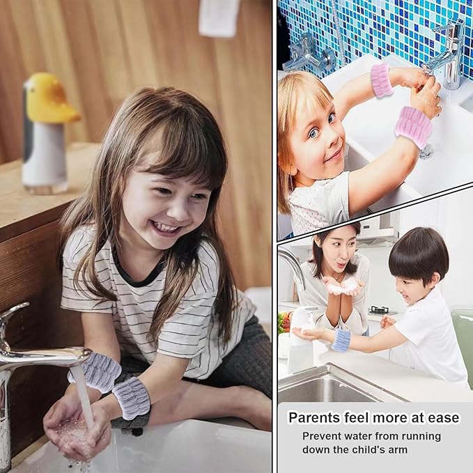 20 Pcs Wrist Bands for Washing Face, Absorbent Face Washing Wristbands, Spa Wrist Towels Beauty Towel Bands Arm Bands for Washing Face for Stop Water Running Down Arms