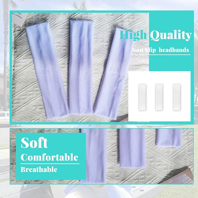Headbands for Women Non Slip Head Bands for Women's Hair cute elastic womens headbands Soft Cotton Cloth Fashion floral headband for women for Daily Workout Sports Running Yoga