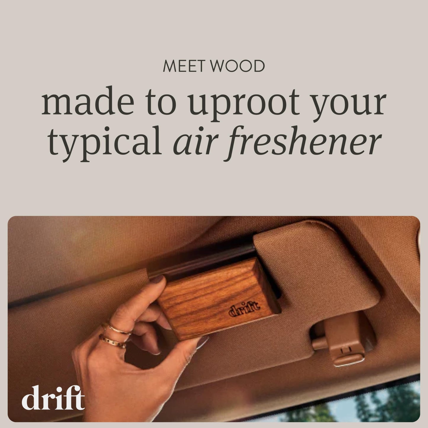 Drift Car Air Freshener - The Original Wood Air Freshener - Car Odor Eliminator - Long Lasting Scent - Metal Clip - Essential Oils - Clean Ingredients - Variety 3 Pack Refill - NO CLIP INCLUDED