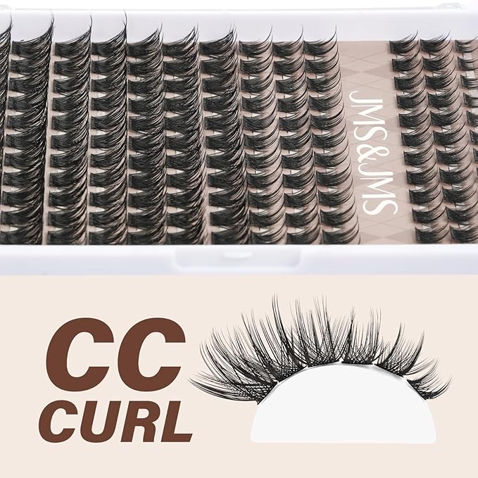 JMS&JMS Anime Fluffy Lash Clusters Kit Individual False Eyelashes Extension Kit, Manga Lashes Eyelash Clusters Kit with Lash Bond and Seal Eyelash Applictor Lash Remover (JMS06-CC-8-18Mix)