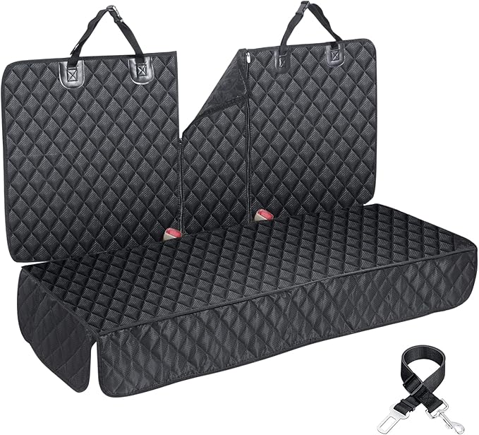 Dog Car Seat Cover for Back Seat Cover for Kids Car Seat Protector for Dogs Nonslip Water Proof Universal Fit Dog Car Seat Cover for ISOFIX Truck SUV(Large,Black)