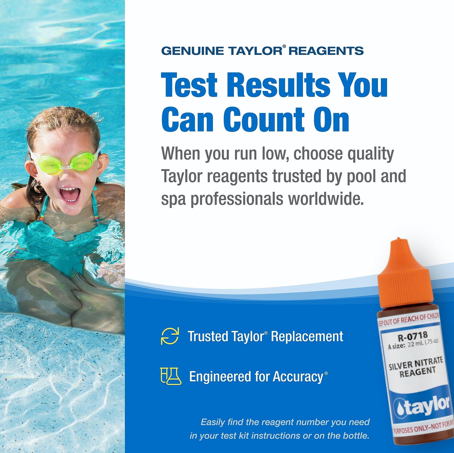 Taylor R-0718-A - Silver Nitrate Reagent 0.75oz Refill for Salt (Sodium Chloride) Pool & Spa Test Kit