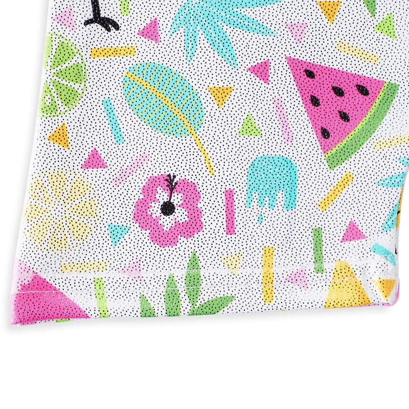 HOZIY Girls Gymnastics Leotards Size 6-7 Year Old Flamingo Fruits Floral Flower Patterns Dance Shorts Bike Biketard Gymnastic Ropa De Gimnasia Leotard Sparkly Outfits