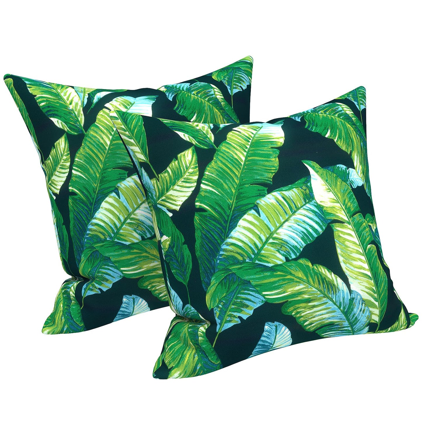 LVTXIII Outdoor/Indoor Throw Pillows, Decorative Throw Pillows with Inserts, 18"x18" Square Pillows for Bed, Couch, Sofa and Patio Furniture (Set of 2, Hanalei Lagoon)