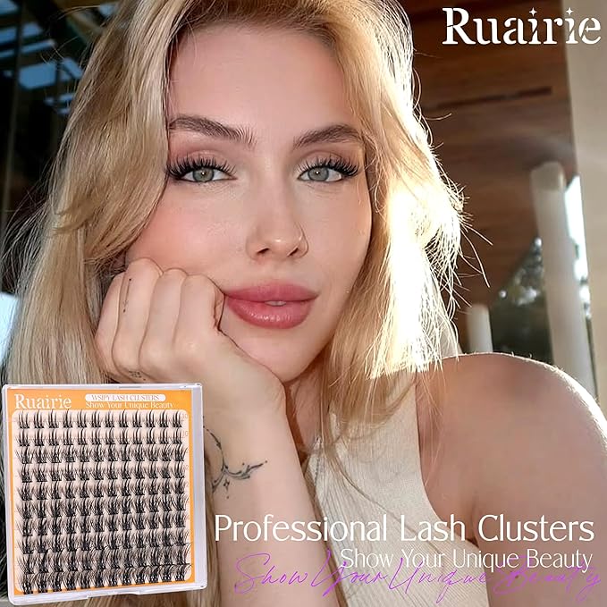 Lash Clusters Wispy Lashes Clusters Volume Manga Eyelash Clusters Natural Cluster Eyelashes Extensions DIY 10-16mm 120pcs Lash Extension C Curly False Lash Clusters with Thin Band by Ruairie