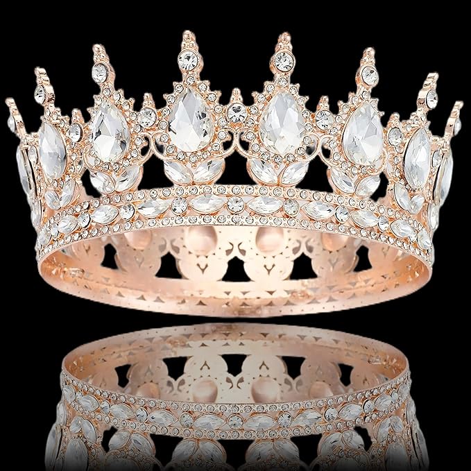YOUlDIANZI Queen Crown Rhinestone Wedding Crowns and Tiaras for Women Costume Party Hair Accessories Princess Birthday Crown Crystal Bridal Crowns