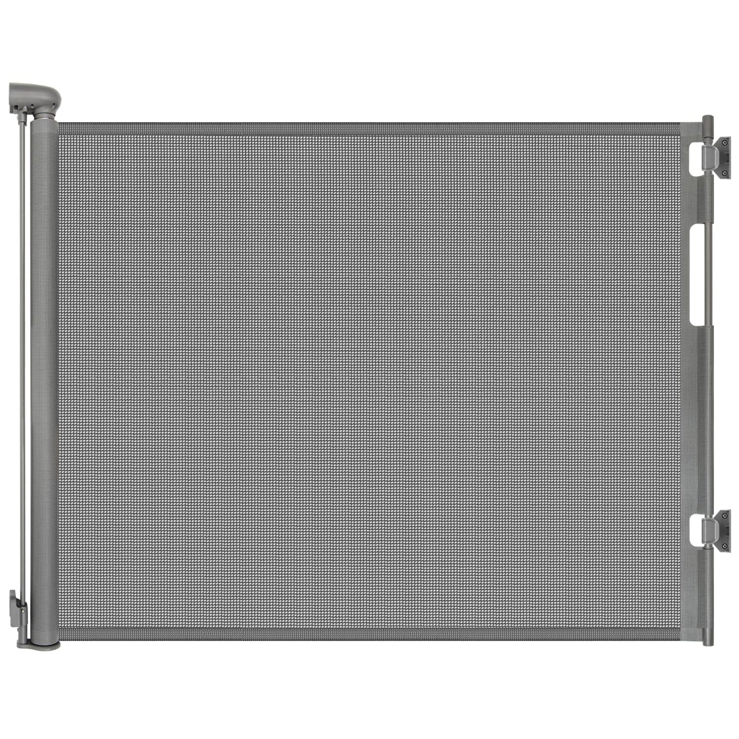 Retractable Baby Gate for Stairs and Doorways, 55" Wide x 33" Tall Mesh Dog Gate for Indoor & Outdoor Use, Safety Gate for Babies and Pets, Child Gates for Hallways, Hardware Mounted, Gray