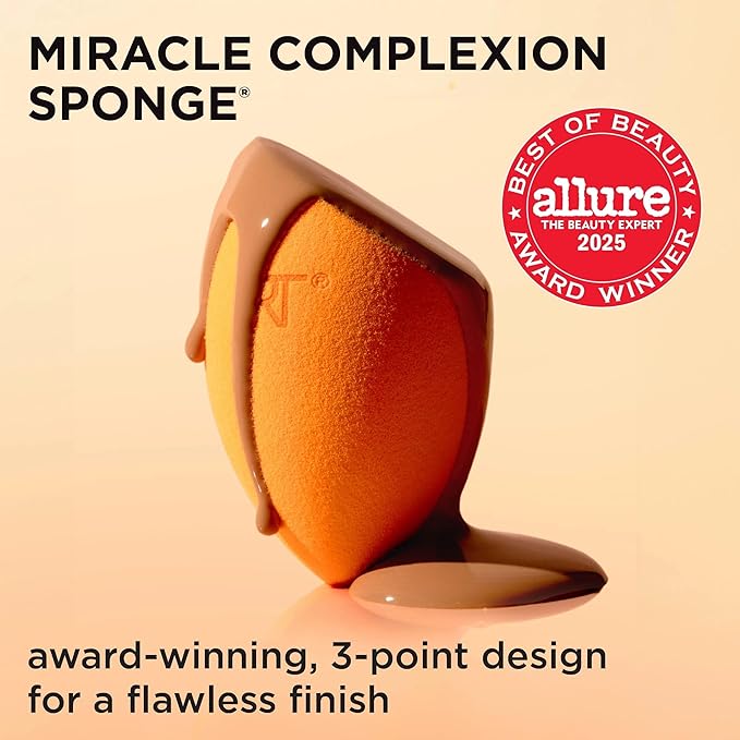 Real Techniques Miracle Complexion Beauty Sponge Makeup Blender with Case