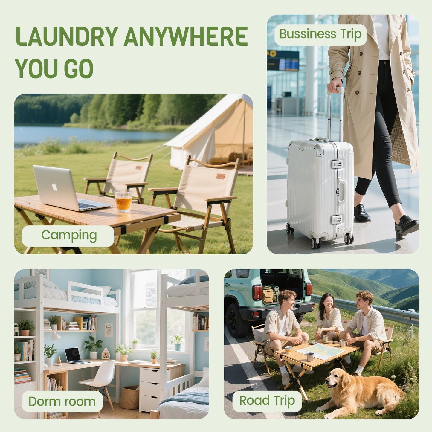 2L Mini Washing Machine, Portable Underwear Washer with 3 Modes (5-Min Wash, 5-Min Rinse, 3-Min Spin), Leakproof & Detachable Design, Drain Hose, Deep Cleaning for Underwear, Socks & Baby Items