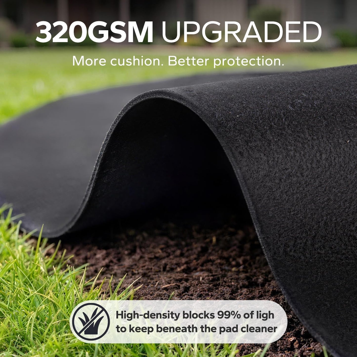 POOLHACKER 21 ft Pool Liner Pad, [2026 New Pool Pad 9.4 oz/yd² Heavy-Duty] Round Pool Liner Pad for Above Ground Swimming Pools, Prevents Punctures, Effortless to Install, Eco-Friendly Padding