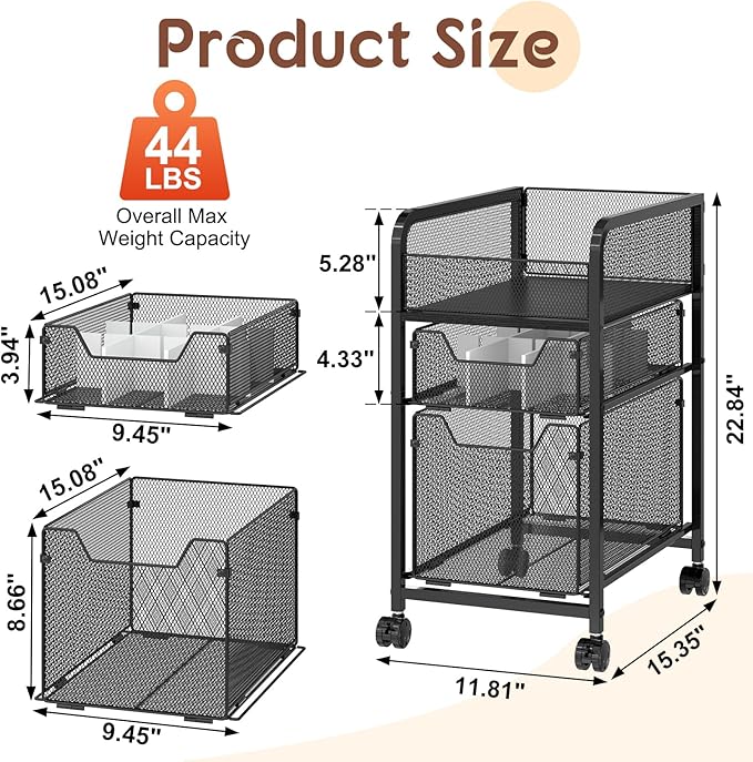 Hongtamoya Rolling Makeup Cart Organizer with 2 Drawers, Narrow Floor Skincare Organizers, Vanity Organizer Cosmetics Display Cases Holder for Skin Care Nail Polish Perfume Makeup Brush, Black