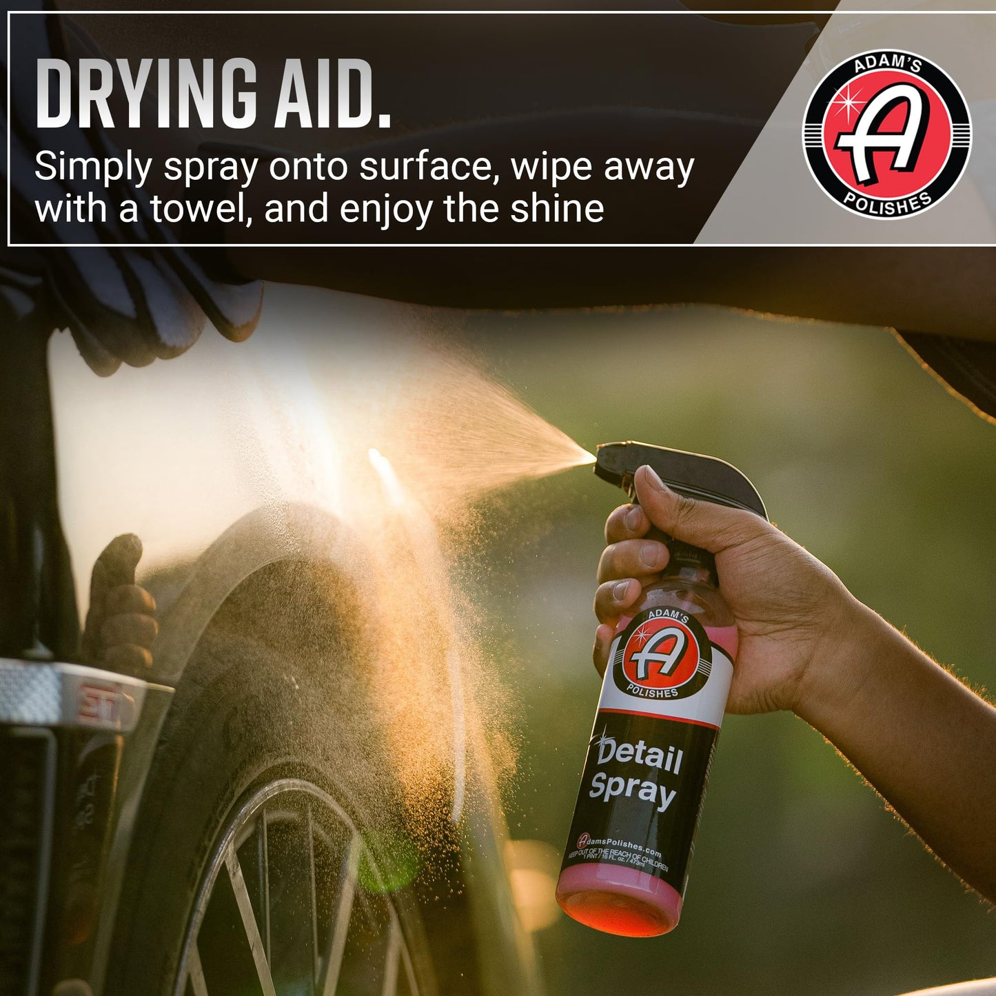 Adam's Detail Spray (2-Pack) - Quick Waterless Detailer Spray for Car Detailing, Washing, Polishing & Vehicle Claying