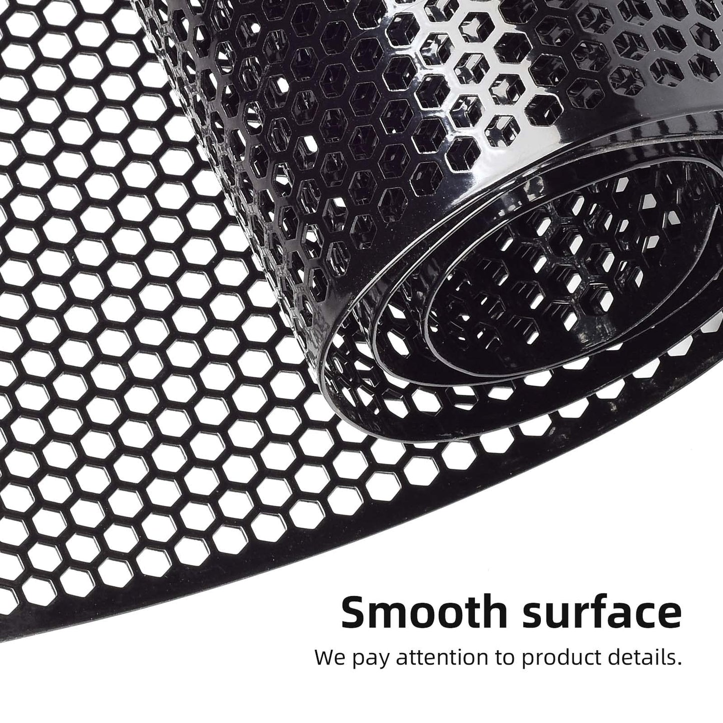AggAuto Universal 40"x13" Car Grill Mesh - Aluminum Alloy Automotive Grille Insert Bumper Honeycomb Hole 6mm Spacing 2mm, One of the Most Multifunctional Shape Grids 100x33cm Black