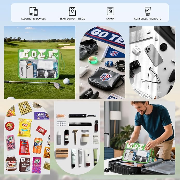 Baseball Gift Bags Baseballs Treat Bags Team Gifts Clear Chenille Letter Zipper Pouch Accessories Stuff Sport Portable
