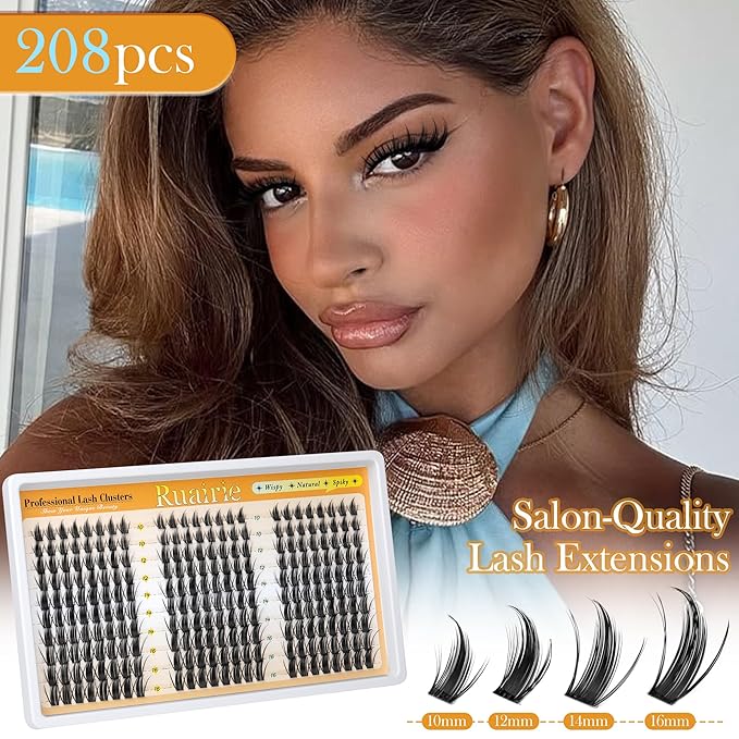 Manga Lash Clusters Spiky Eyelash Clusters Wispy Cluster Eyelash Extensions Fairy Lashes Clusters Natural Individual Lashes 240pcs Anime DIY Lash Extensions 10-16mm Cluster Lashes by Ruairie