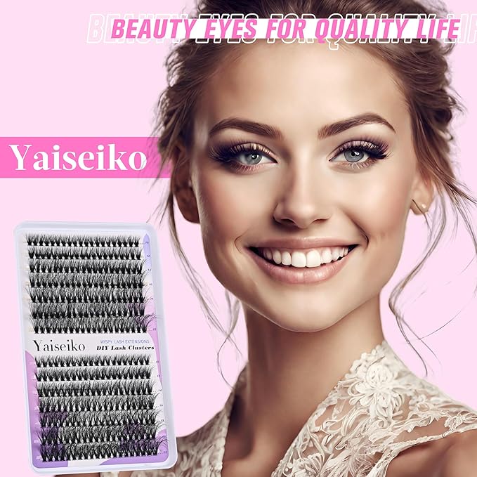 Wispy Lash Clusters Individual Lashes 280pcs Cluster Eyelash Extensions 10-22MIX DIY Lash Extension D Curl 30D+40D Natural Eyelashes Clusters,by Yaiseiko