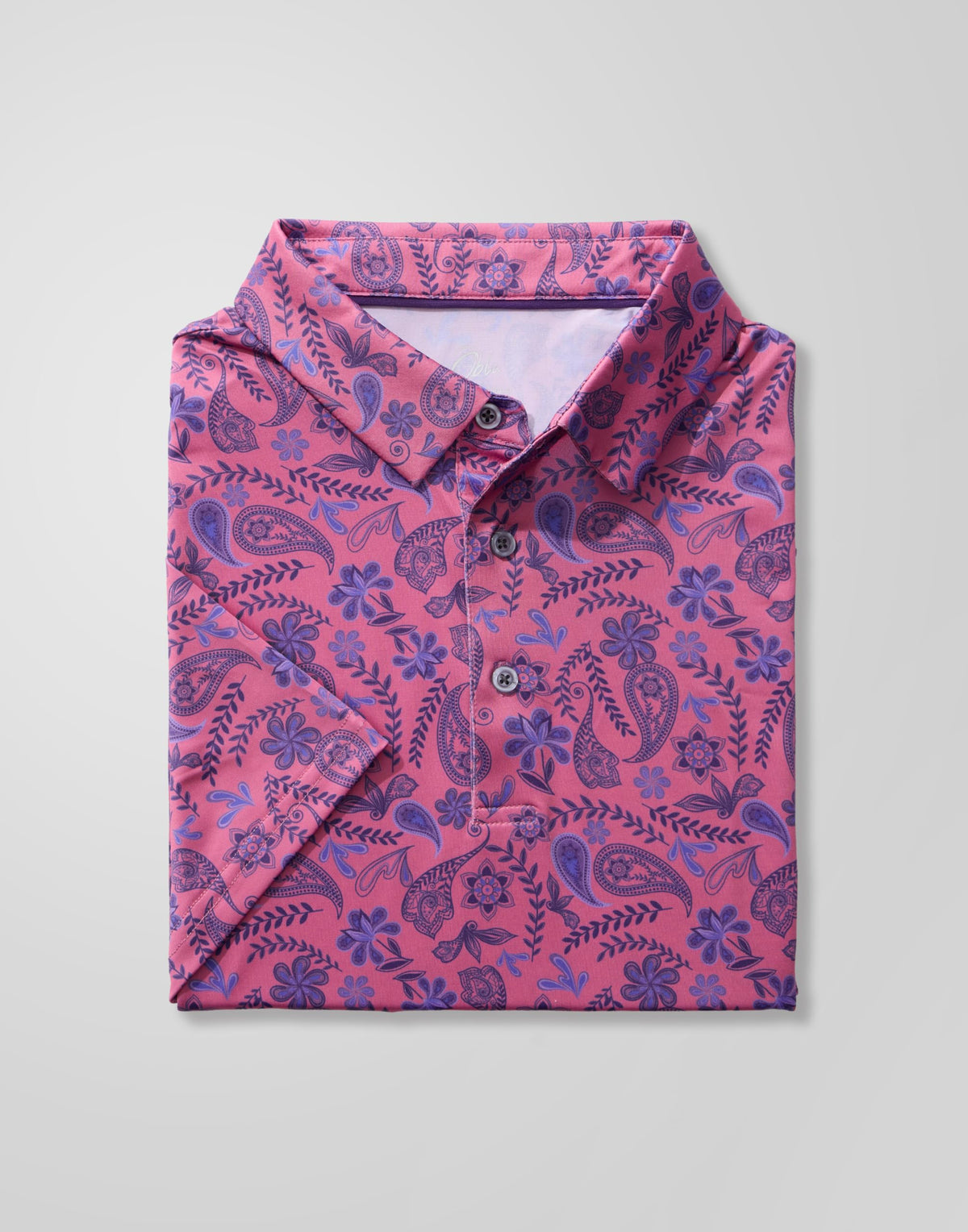 Obla Mens Golf Polo Shirts Short Sleeve Dry Fit Performance Moisture Wicking Casual Print Collared Golf Shirts for Men(Blue Paisley_S)