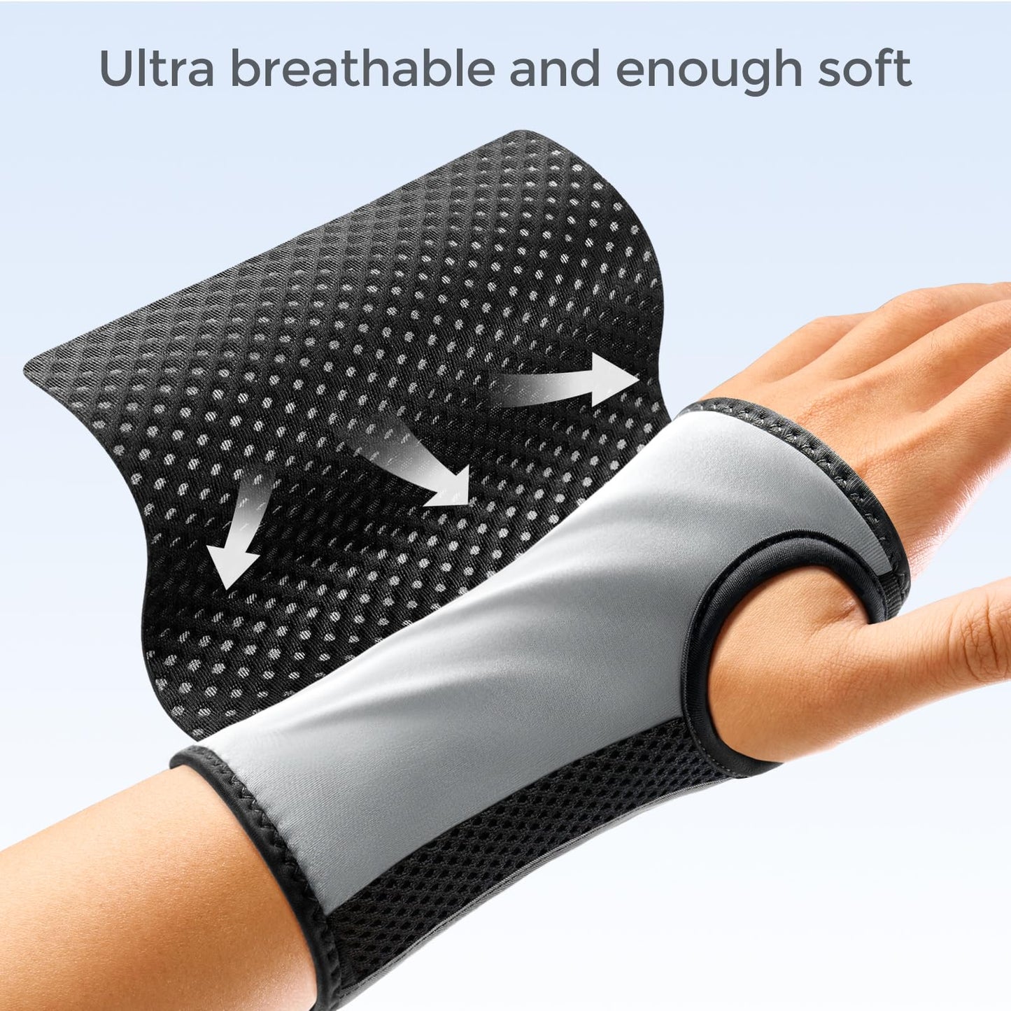 FREETOO Wrist Brace for Carpal Tunnel,[New Upgrade-Anatomically shaped] Adjustable Wrist Support Splint for Men and Women,Hand Brace for Pain Relief, Tendinitis,Arthritis,Right Hand,Small,Black-Rose Red
