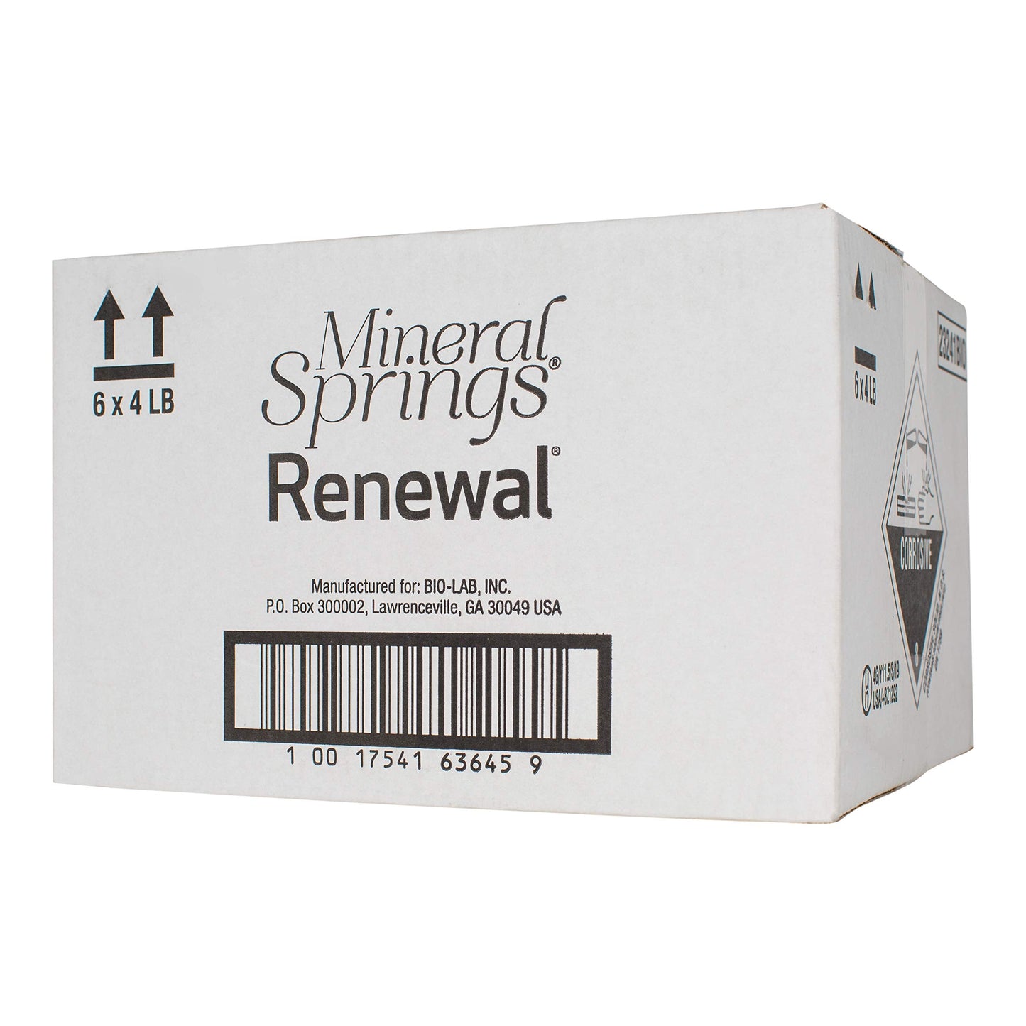 BioGuard Mineral Springs Renewal, 4 lb, Pack of 6, Weekly Mineral Maintenance for Saltwater Pools, Maintains Water Balance and Enhances Clarity