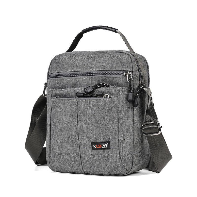 KL928 Men's Messenger Bag - Crossbody Shoulder Bags Travel Bag Man Purse Casual Sling Pack for Work Business(Large Version,Grey)