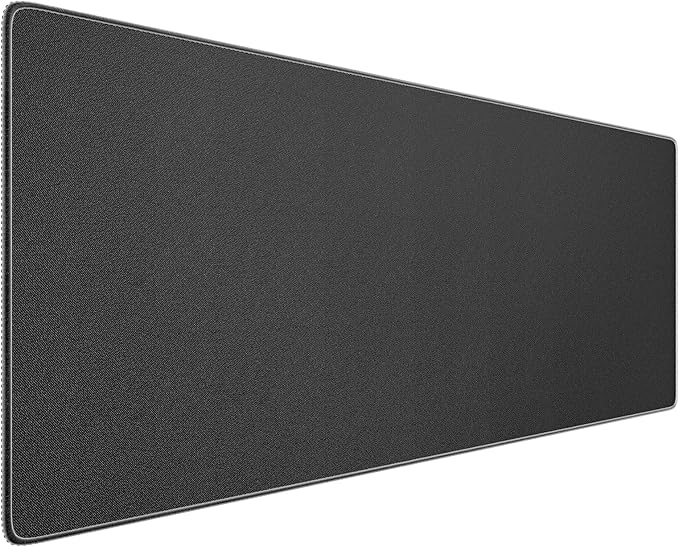 Waterproof Large Gaming Mouse Pad with Durable Stitched Edges, Non-Slip Rubber Base, Grainy Jacquard Mouse Mat Desk Pad for Home Office Gaming, 31.5''x11.8''x0.12'', Matte Black