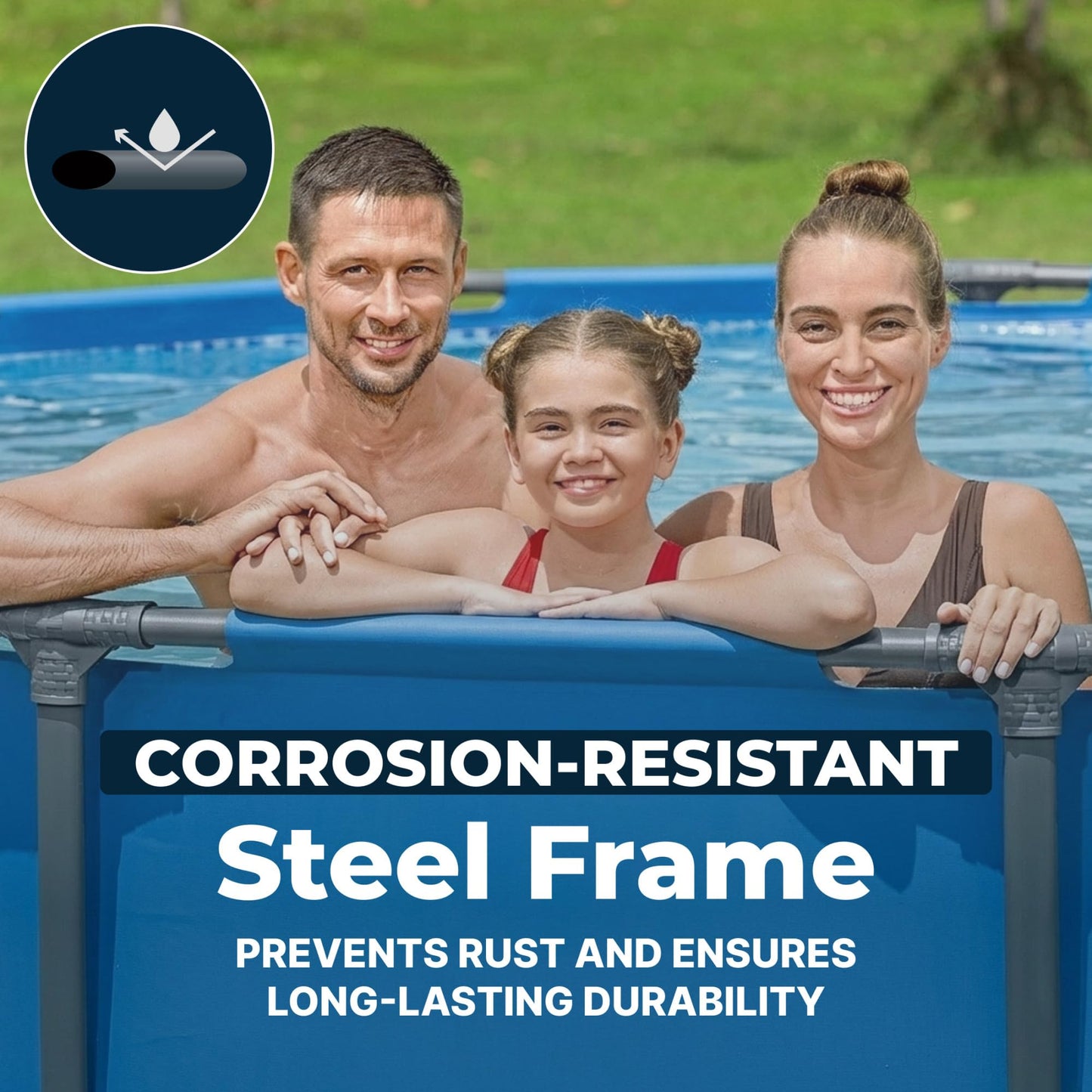 Bestway Steel Pro MAX 12’ x 30" Above Ground Pool, Round Metal Frame Outdoor Swimming Pool for Backyard, Blue, Pool ONLY