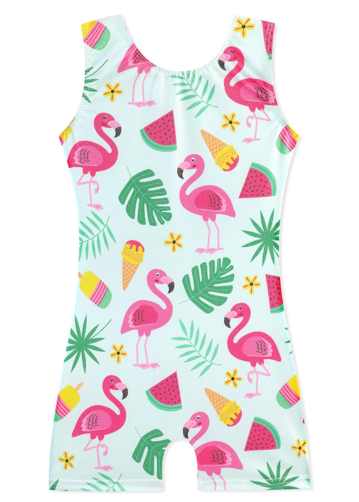 HOZIY Toddlers Gymnastics Leotards for Girls 3t 2t Aqua Green Pink Flamingo Fruit Ice Cream Tropic Leaf Gymnastic Clothing Clothes Dance Glitter Sparkle Biketard Outfit