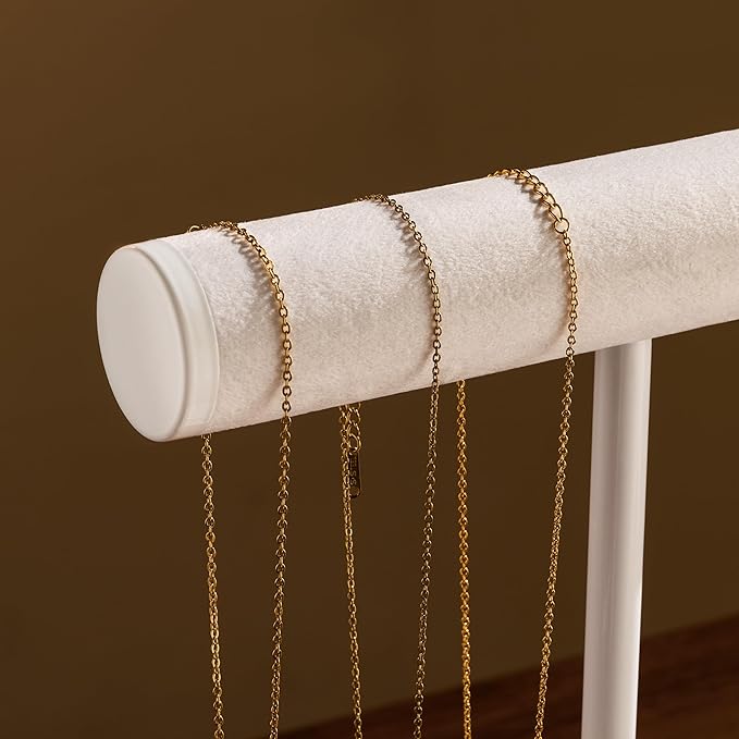 3 Tier Bracelet Holder Display - Detachable T Bar Pure White Velvet Bracelet Holder, Jewelry Holder Organizer for Bracelet, Necklace, Earrings, Rings
