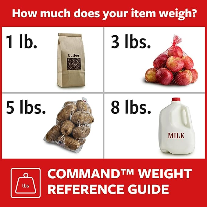 Command Medium Caddy, Holds up to 2 lb, 7.5" x 2.1" x 2.1", 1 Caddy with 4 Strips, Damage-Free Organization Wall Mount to Cabinet, Kitchen, Pantry, Closet, or Under Sink