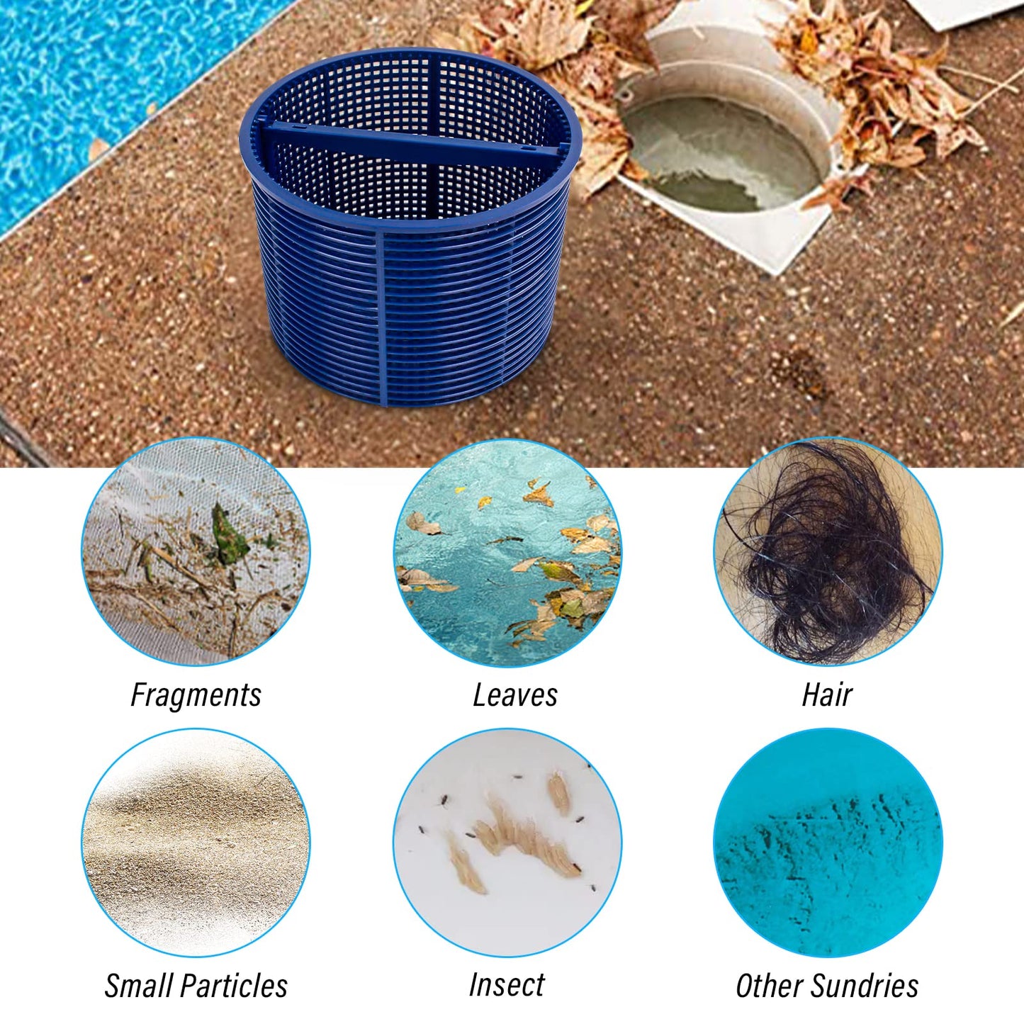 ChangTa Pool Skimmer Basket Replacement, for Hayward SPX1082CA & Aladdin B-152 Skimmer Models SP1082 SP1083 SP1084 1085 1086 SP1075 1075T 1076 1077 Skimmers Basket - Blue