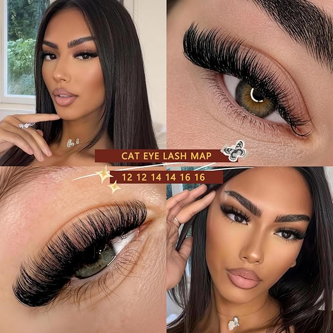 QUEWEL Lash Clusters 320Pcs Cluster Lashes 30D+40D C Curl Lash Cluster Eyelash Extensions Mix9-16mm Individual Eyelashes Clusters Wispy Lash Clusters Thin Band Soft to Use at Home(30D+40D C Mix9-16)