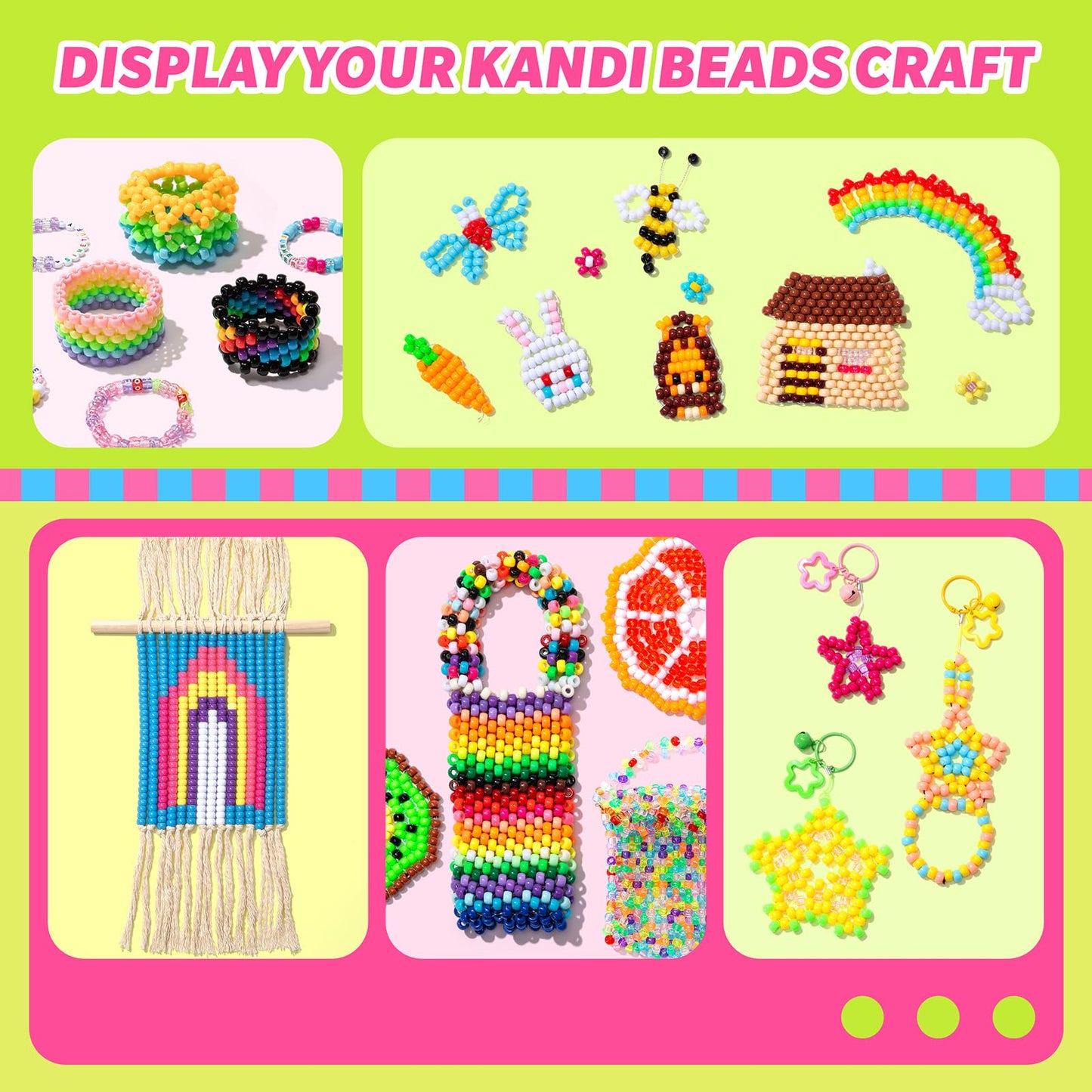 Simetufy 10000Pcs Pony Beads Bulk, 30 Colors Rainbow Kandi Beads for Hair Braiding Bracelet Making Kandi Jewelry Key Chains DIY Crafts Gifts Christmas Gifts (5.73lb, Stack Box)