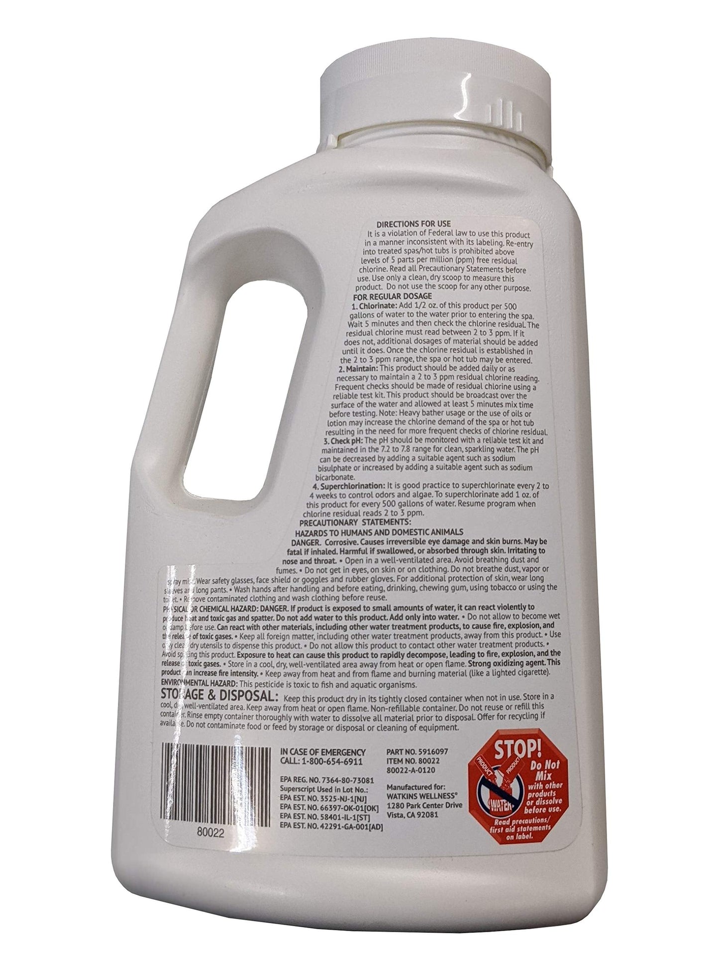 Hot Spring Concentrated Chlorinating Granules 3.5lb 80022, White