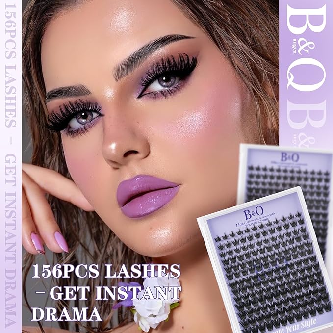 B&Qaugen Lash Clusters B04 DIY Eyelash Extensions(B04,8-18MIX)