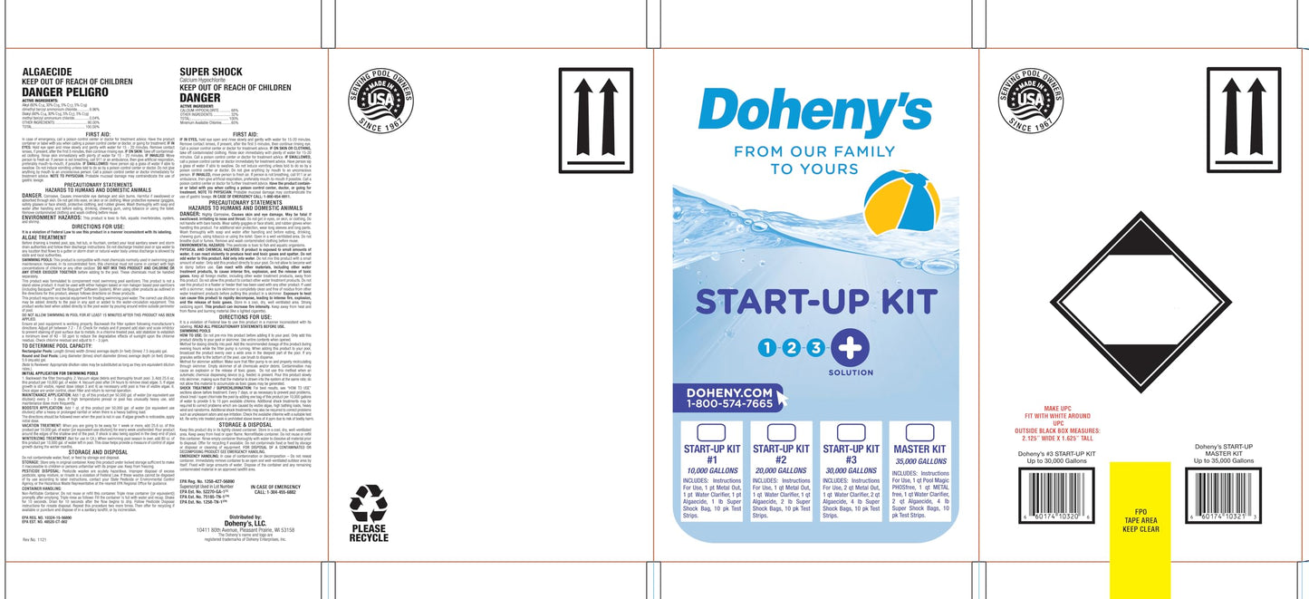 Doheny's Ultimate Pool Opening Start-Up Kit | Includes Metal Out, Algae Control, Clarifier & Super Shock | Prevents Stains, Rust & Scale | Free 10-Pack Test Strips | Pro-Grade Pool Chemicals
