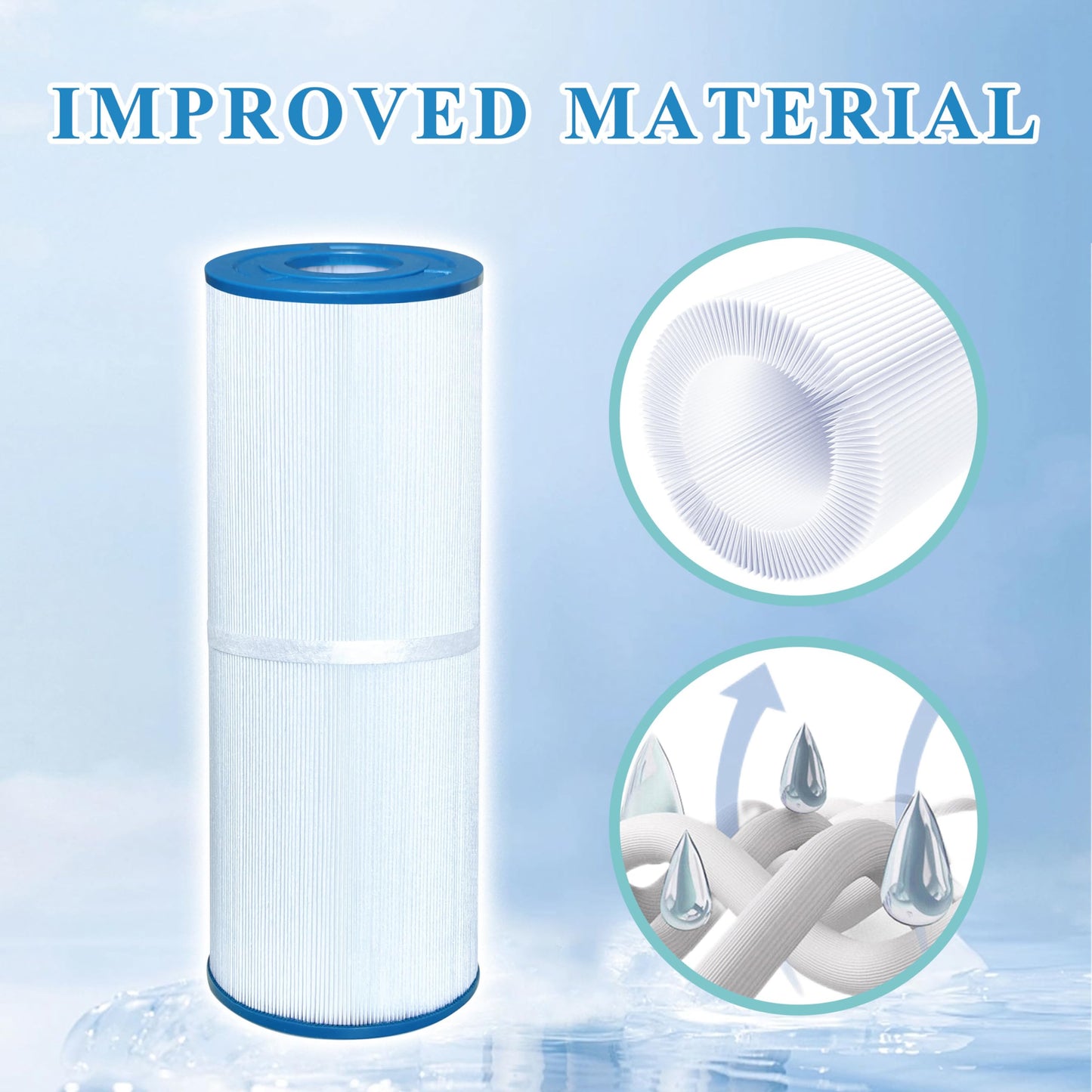 Chryseos Spa Filter Compatible with C-4950, Guardian 413-212-02, 817-5000, R173434, FC-2390, Aladdin 15002, 3FIL1600, 2 Pack