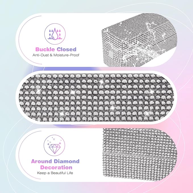 Nail Drill Bits Holder Box: 30 Holes Rhinestone Drill bit Holder Nail tech for Nail Drill bits Storage Dustproof Stand Displayer Organizer Case for Manicure Tools(Drill bits not Included) (Silver)