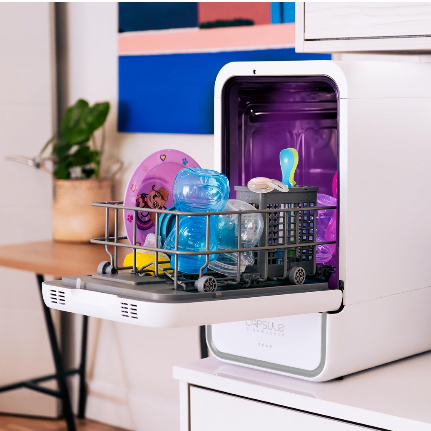 CounterTop Dishwasher Capsule - Compact Dishwasher - 10 Programmes, Touch Control, Auto-drying, Baby Care & Fruit Wash, No Plumbing Required - Perfect for Small Apartments, Offices, RVs.