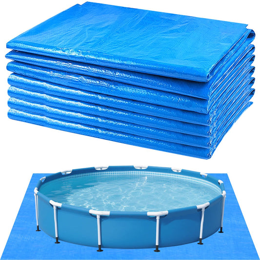 16Ft Pool Ground Cloths,Heavy-Duty Swimming Pool Waterproof PE Swimming Pool Liner Pad for Protect Above Ground Pool Blankets for 6ft to 15ft Frame Above Ground Pools Accessories Prevents Punctures