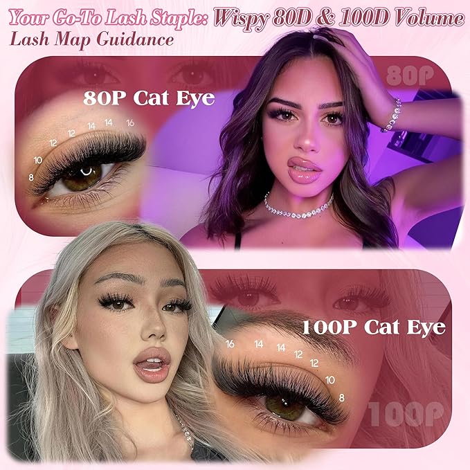 Lash Clusters Kit Fluffy 80D 100D Eyelash Clusters Kit 544PCS Wispy Cluster Eyelash Extensions D Curly Individual Lashes 8-16mm Soft Band DIY at Home with Lash Bond&Seal Tweezers Brush by zenotti