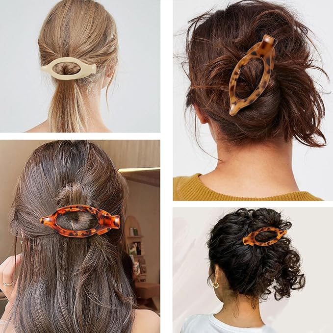 6 Packs Flat Claw Clips for Women, French Tortoise Shell Flat Hair Clip, Matte Hair Claws Clip for Thin Thick Hair, Lay Down Claws Clips, Durable Strong Hold Hair Clip, Gifts Hair Accessories