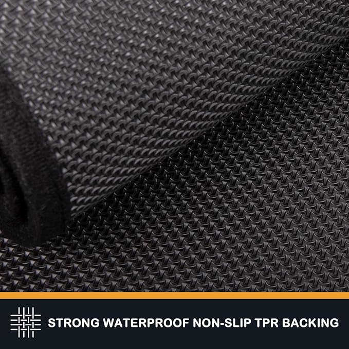 PURRUGS Dirt Trapping Door Mat 24" x 59", Non-Slip Machine Washable Entryway Rug, Dog Doormat, Indoor Front Door Mat, Super Absorbent Entry Rug for Muddy Shoes & Paws, Bluish Grey-Black
