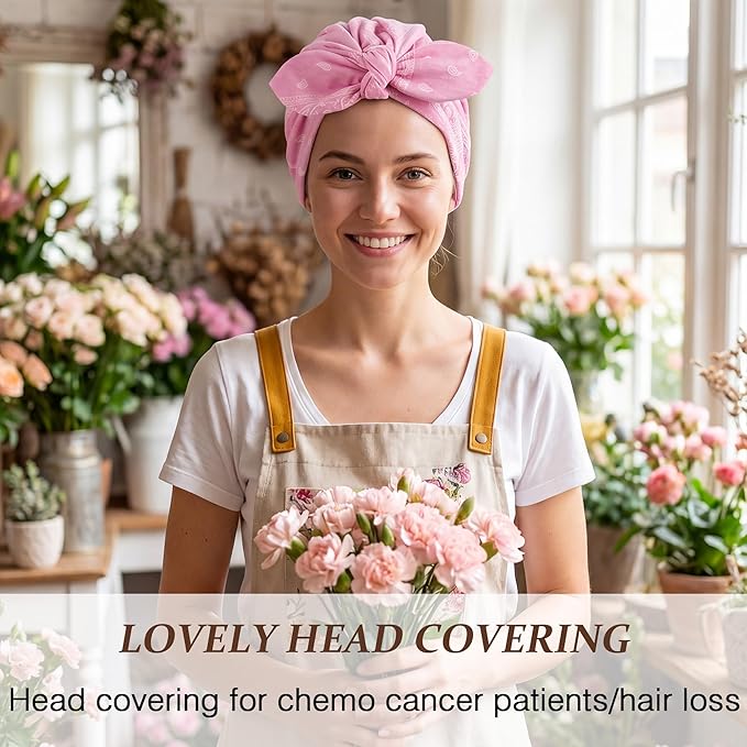 Ababalaya Satin Lined Beanies for Women Chemo Headwear Silky Lined Cotton Sleeping Cap