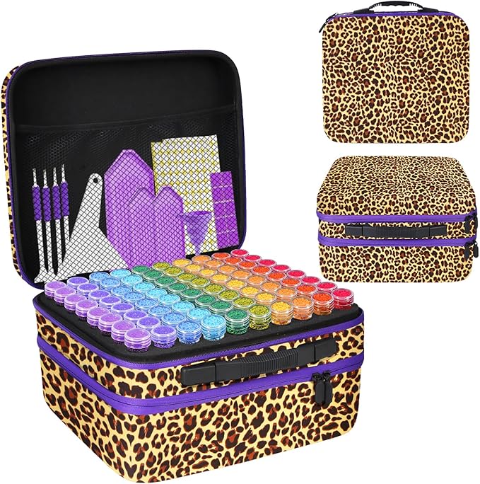 ZORETCO Diamond Painting Storage Containers,240 Slots Diamond Painting Accessories with Tools for Diamond Art Organizer Craft Jewelry Beads Storage Box