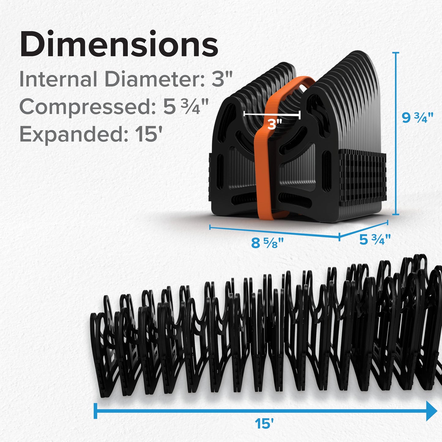 Camco Sidewinder 15-Ft RV Sewer Hose Support - Features Flexible Telescoping Design for Avoiding Obstacles & Deep Cradles Secure RV Sewer Hose - Out-of-The-Box Ready & Folds for RV Storage (43043)