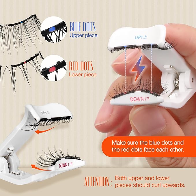 LASHVIEW Upgrade Magnetic Eyelashes with Applicator Soft Magnetic Eyelashes Natural Look Reusable No Glue Needed Easy to Wear and Remove (YT01)