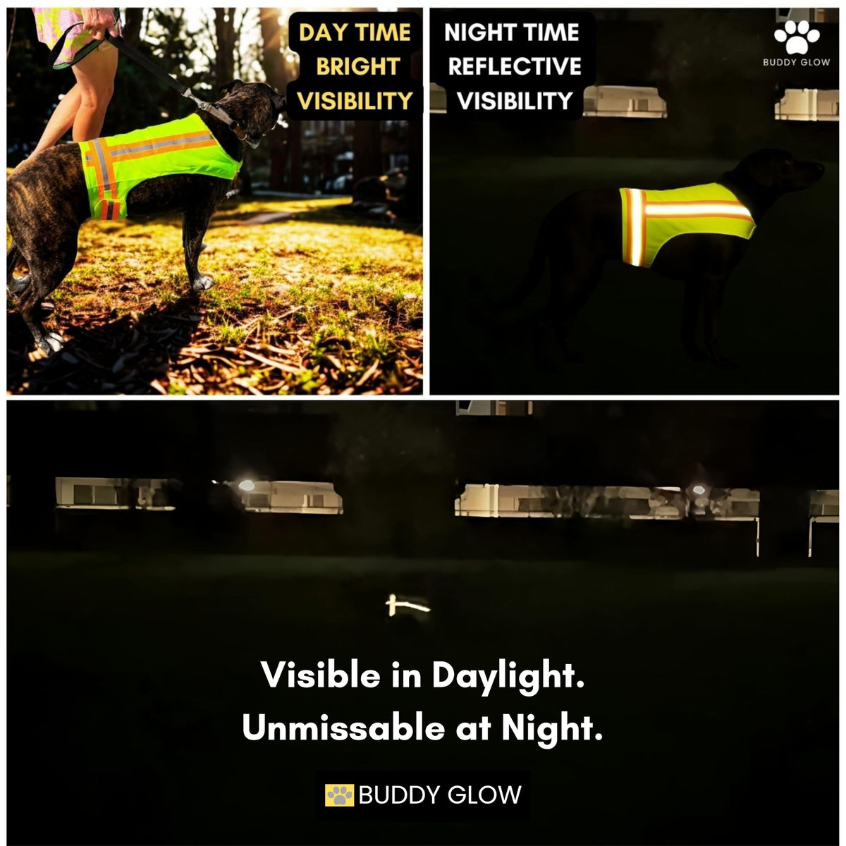 Reflective Dog Vest. High Visibility Yellow Safety Vest for Outdoors. Safeguard Your Dog with Easy to wear Adjustable and Breathable Reflective Gear (Small)