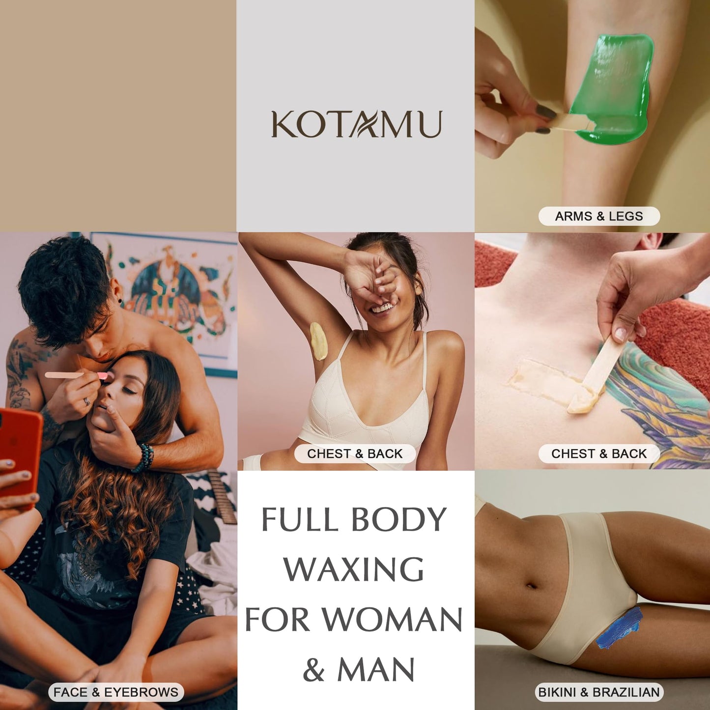 KOTAMU Waxing Kit Black Digital Wax Kit for Women Men Sensitive Skin Hard Waxing Pot for Eyebrow Face Leg Underarm Coarse Soft Hair Removal Professional Wax Warmer with 25 Accessories for Home Salon