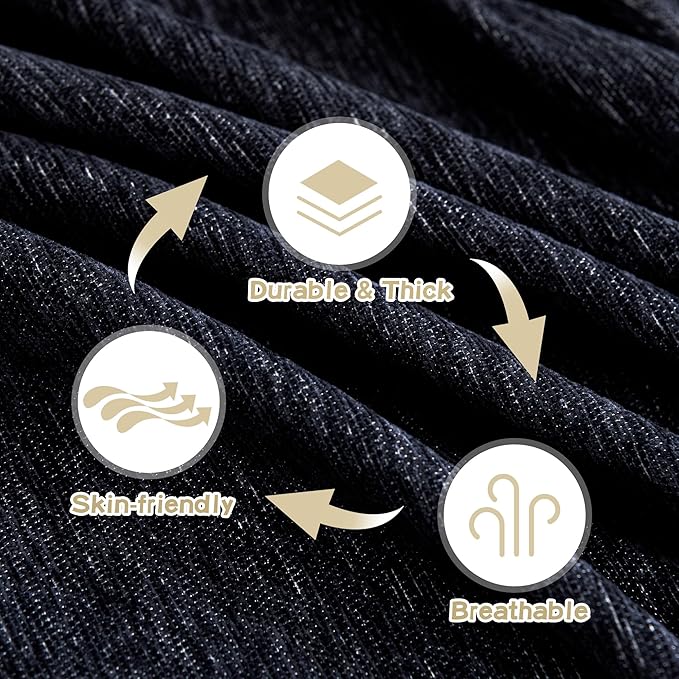 MYSKY HOME Oversized Couch Cover Sofa Covers Couch Covers for 3 Cushion Couch Sofa Pet Friendly L Shaped Couch Cover Sectional Couch Cover Non Slip Furniture Protector for Kids, 91"x150", Navy Blue